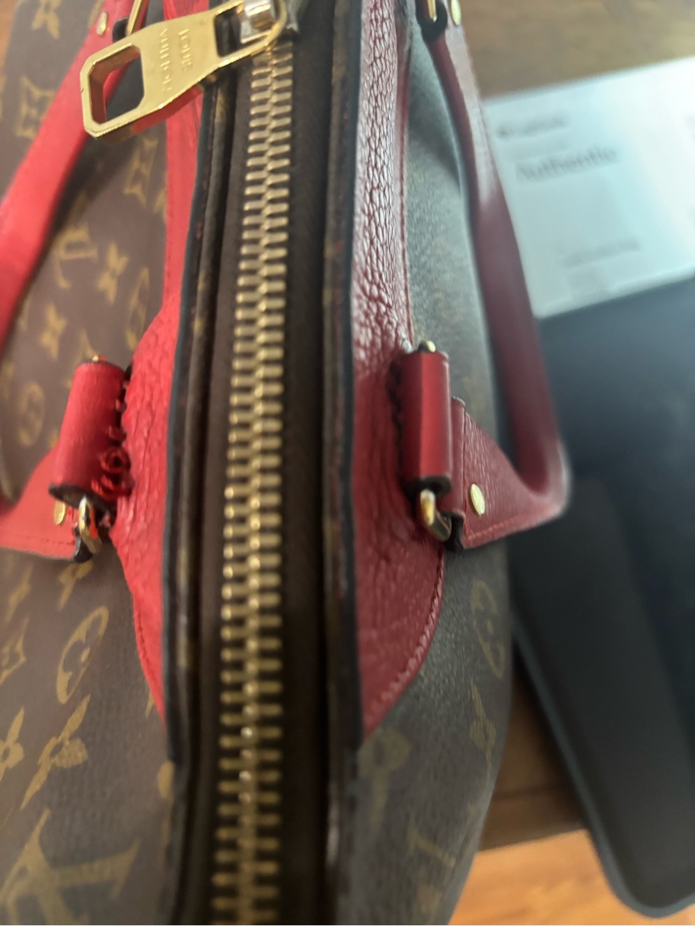 Louis Vuitton Monogram Cherry Red Crossbody Satchel Bag/ COA - Picture 16 of 16